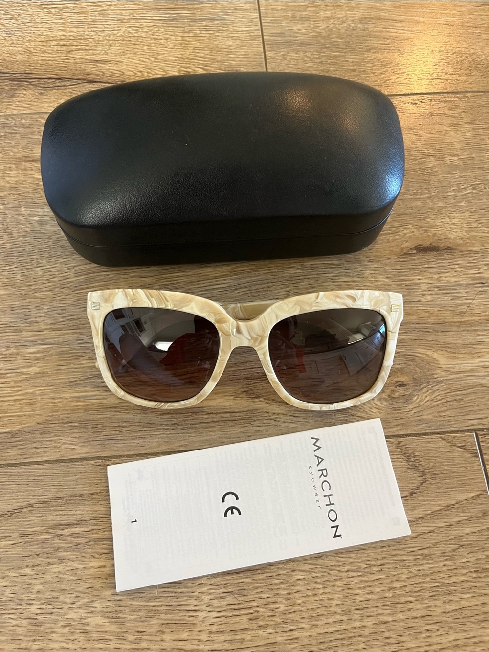 Brand new with tags - Etro Ivory Marbled Square Sunglasses with case